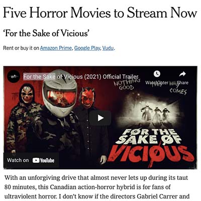 Five Horror Movies to Stream Now